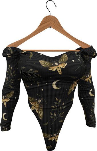 RIOT / Saffron Bodysuit - Pattern - Moth Deathmask