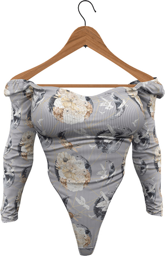 RIOT / Saffron Bodysuit - Pattern - Moon Grey