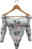 RIOT / Saffron Bodysuit - Pattern - Floral Teal