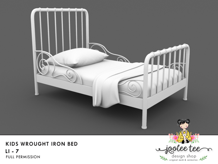 Joolee Tee Builders - Kids Wrought Iron Bed  