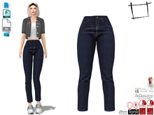 Dae Obj FBX For Women's Straight Boot Cut Denim Pants Slink, Maitreya, Belleza, Tonic, Legacy, Ocacin
