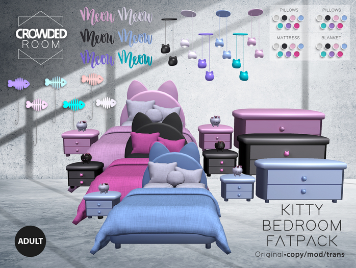 Crowded Room - Kitty Bedroom FATPACK - A 
