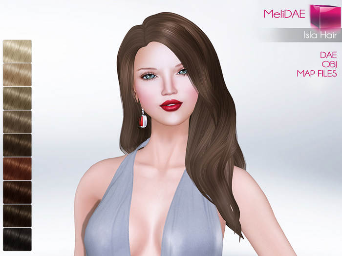 Dae, Obj, FBX, And Texture Files Isla Hair