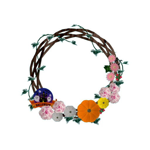 Flower wreath Halloween 01a 01