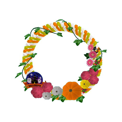 Flower wreath Halloween 01b 01