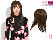Dae, Obj, FBX, And Texture Files Rigged Savi Short Mid Length Straight Brown Hair With Front Bangs
