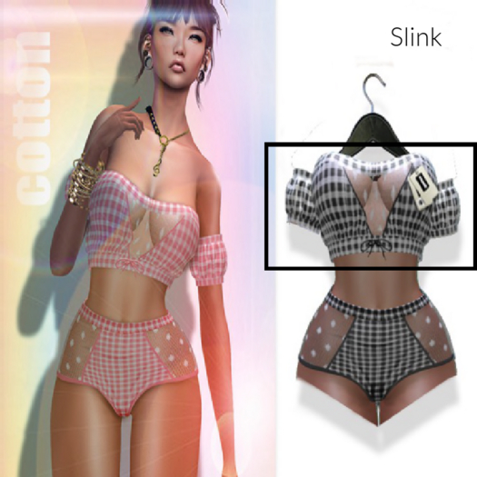 C:Cotton - Dany Top - Black & White - Slink