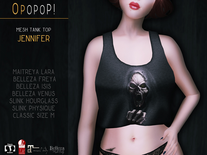 OPOPOP ! Mesh Tank Top JENNIFER V#3