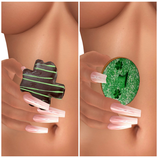 St Patricks Cookies - Chocolate Stripe & Green Coconut