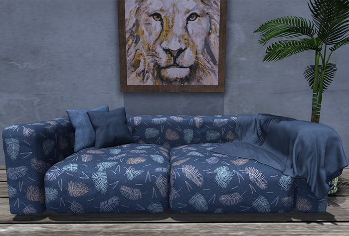 Sumptuous Sofa Navy & Feathers PG