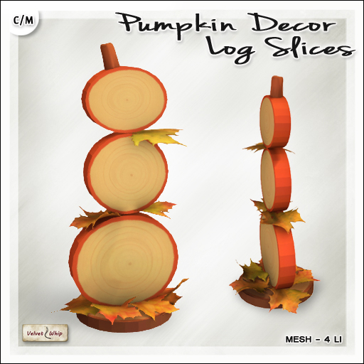 [V/W] Pumpkin Decor Log Slices 