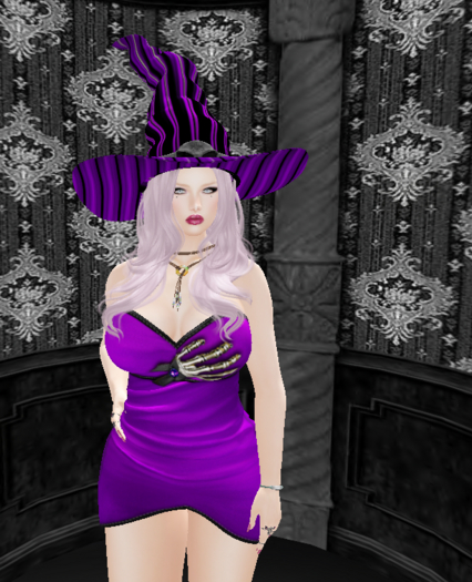 Strapless Ruched Dress Gothic Violet