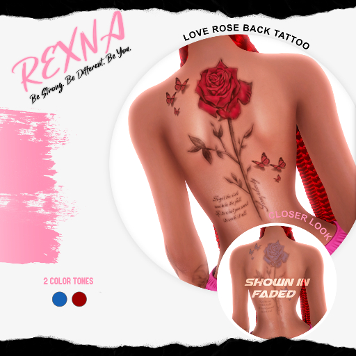 !RX - Love Rose Back Tattoo (Unpack)