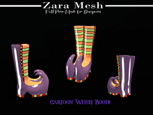 Zara Mesh - Halloween - Cartoon Witch Boots - FULL PERM MESH