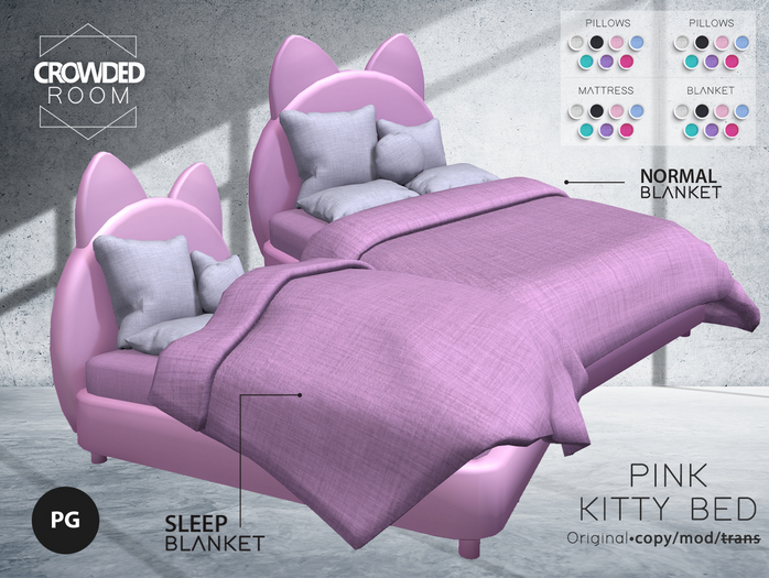 Crowded Room - Kitty Bed - Pink PG