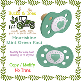 [Bucks & Does] Heartshine mint pacifier 