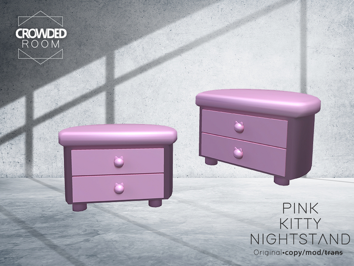Crowded Room - Kitty Nightstand - Pink 