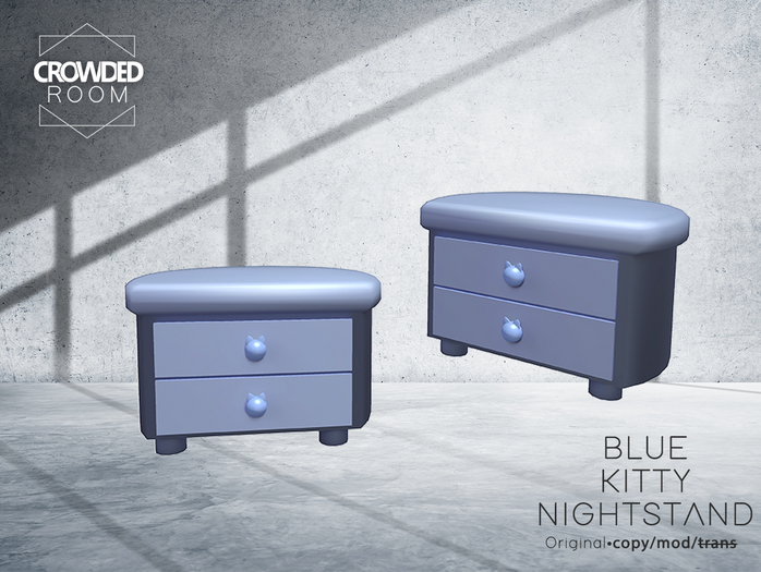 Crowded Room - Kitty Nightstand - Blue 