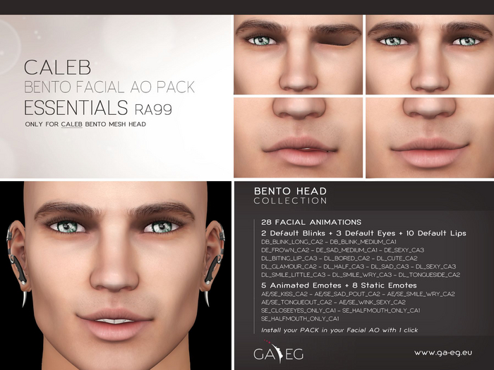 [GA.EG] Caleb Bento Facial AO Pack - CA99 Essentials
