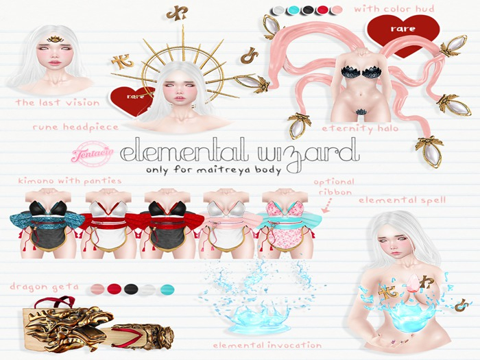 *May's Soul* Elemental wizard. rune headpiece RARE