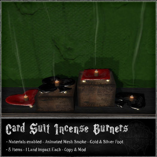C&C - Card Suit Incense Burners