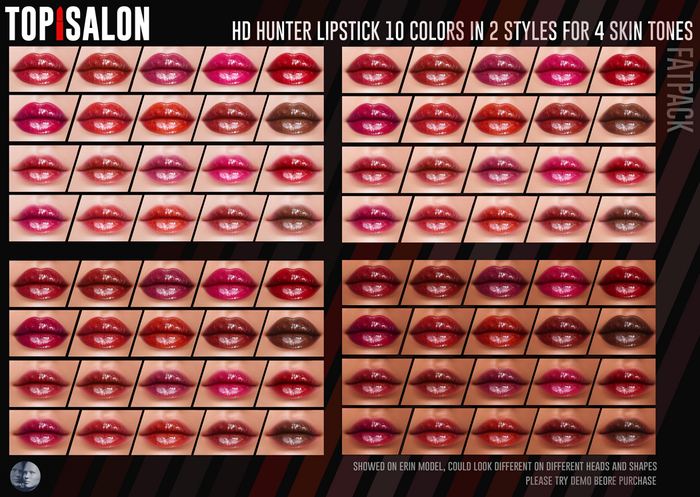 TOP1SALON - HD HUNTER LIPSTICK (Genus) FATPACK