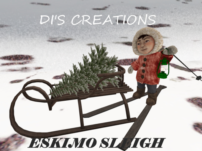 ESKIMO SLEIGH TREE RED