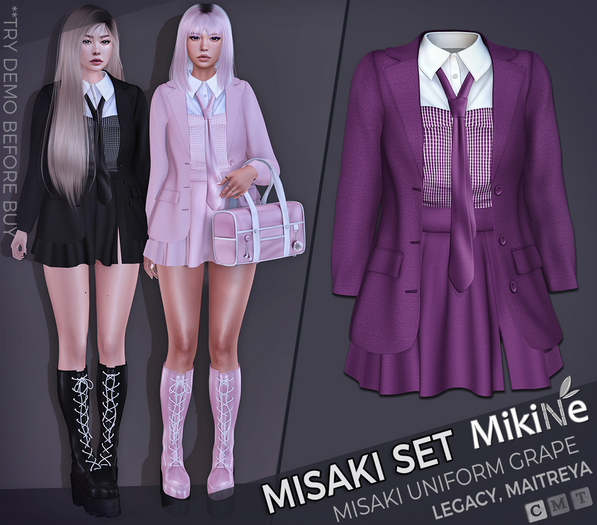 -MikiNe- Misaki Uniform-Grape