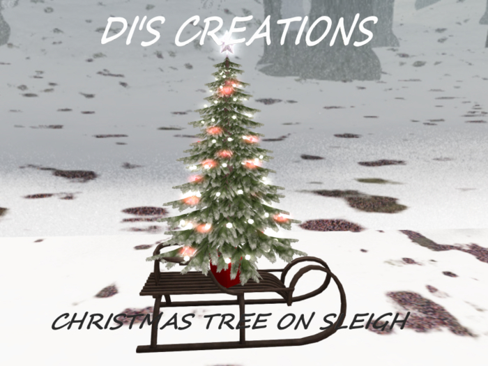 CHRISTMAS TREE SLEIGH RED