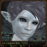 =^.^= Curious Kitties Fantasy Fuzz - Ice Creature Skin - Male - Etched