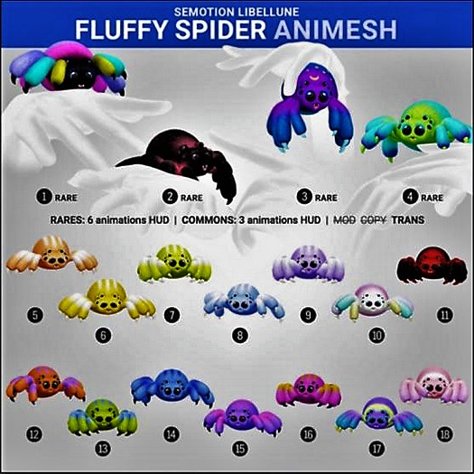 12. SEmotion Libellune Fluffy Spider Animesh