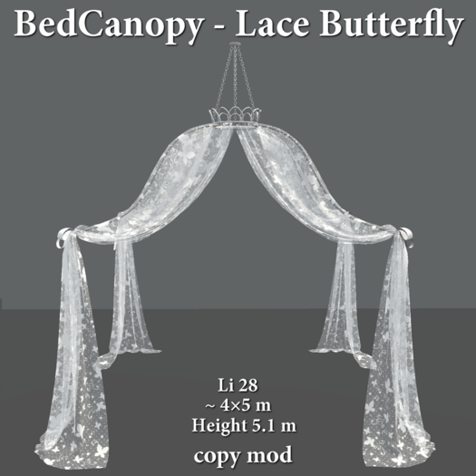 BedCanopy - Lace Butterfly