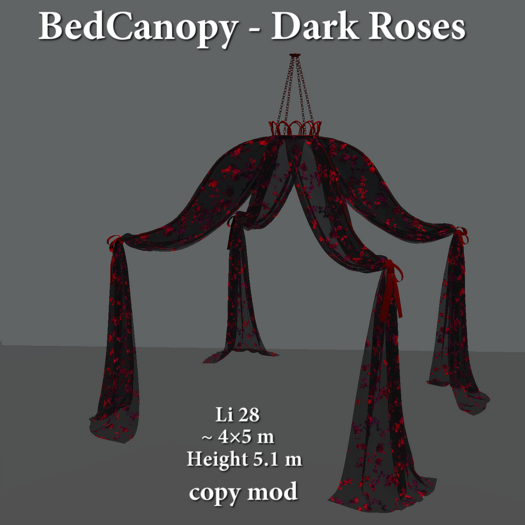 BedCanopy - Dark Roses