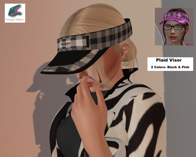 Snappy \\ Plaid Visor Hat