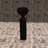 Urn & Pillar Without Flowers