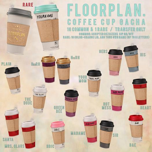 floorplan. coffee cup gacha / custom RARE
