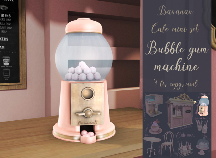 Cafe mini set - bubble gum machine
