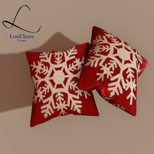 LouChara Snowflake Pillows