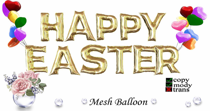Mesh Balloon Happy Easter v. 2
