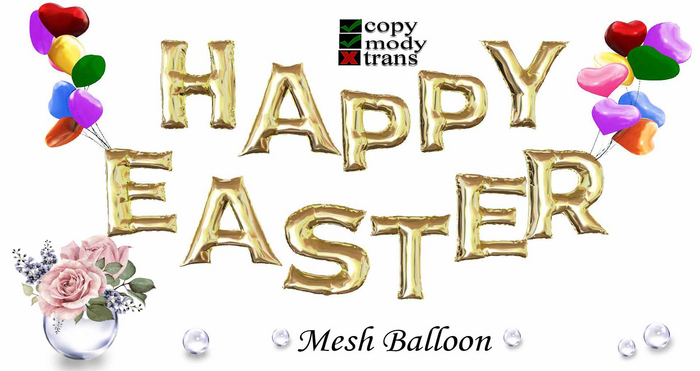 Mesh Balloon Happy Easter v. 1