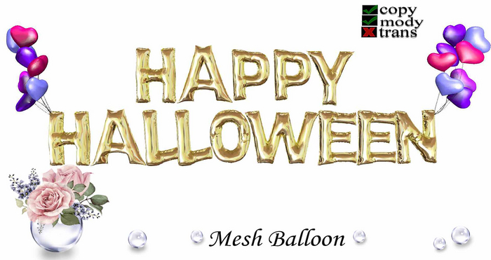 Mesh Balloon Happy Halloween