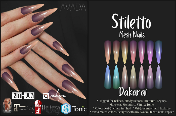 Avada~ Stiletto Nails - Dakarai
