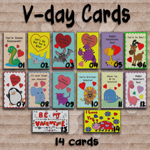 {HP} V-day Cards  Full Set - no copy