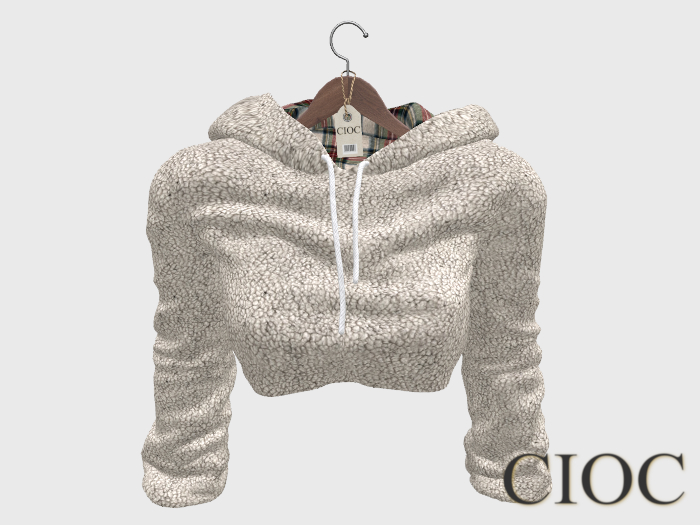 CIOC - plush hoodie (off white)