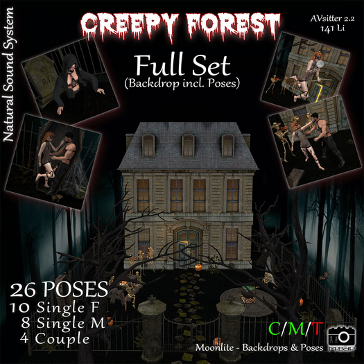 M-BdP :: Creepy Forest - Full Set (Backdrop incl. Poses)