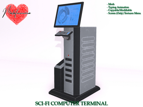 Second Life Marketplace - [MLF] SCI-FI COMPUTER TERMINAL w/ANIMATION