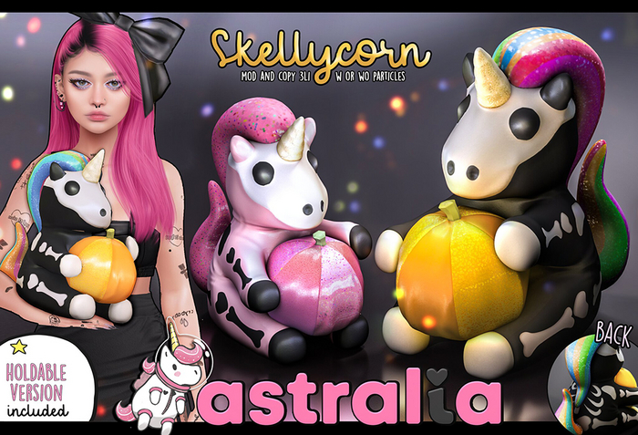 Astralia - SkellyCorn Inflatable Lantern (Dark&Cute)