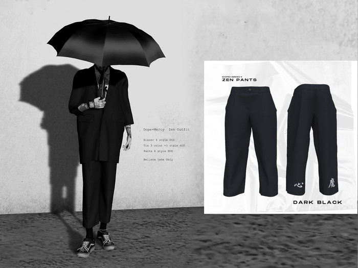 [Dope+Mercy] Zen Pants_Darkblack