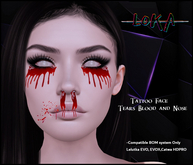 :LOKA: Face Tattoo Blood Tears and Nose 