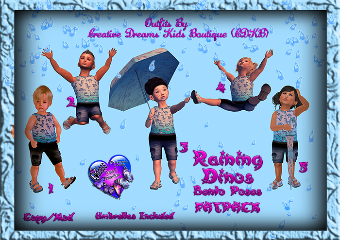 GP&D/P&A - Raining Dinos - FATPACK Bento Poses